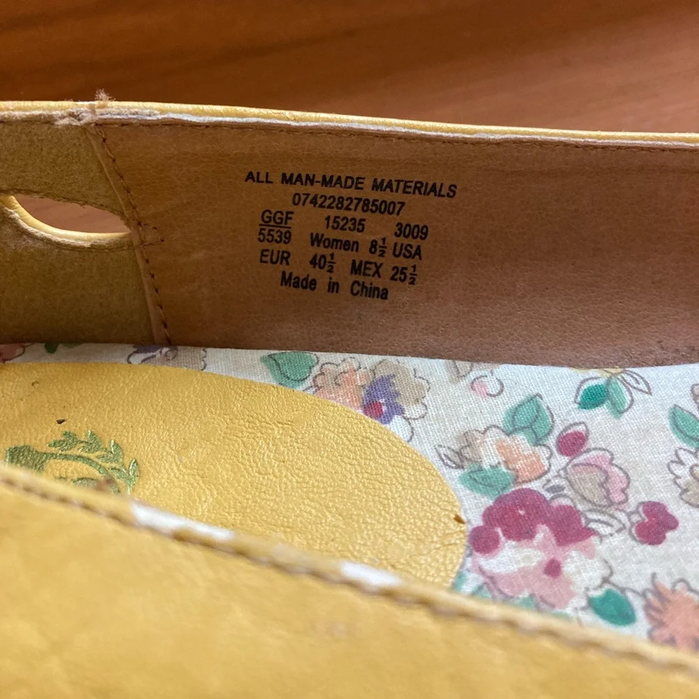 Route 66 Women Flat Slip On Yellow Round Toe Shoes - Picture 6 of 10